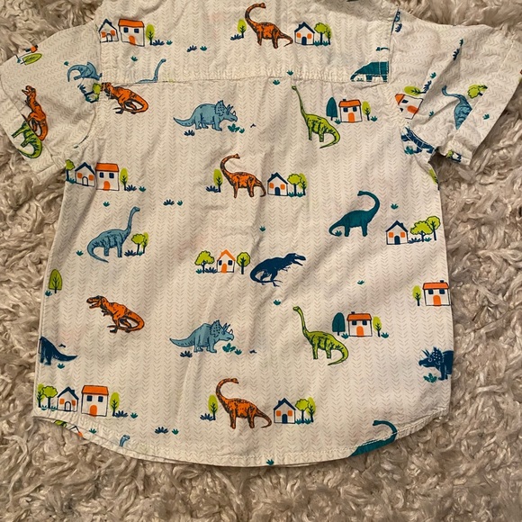 Dinosaur button down shirt size 4      100% cotton - Picture 2 of 4